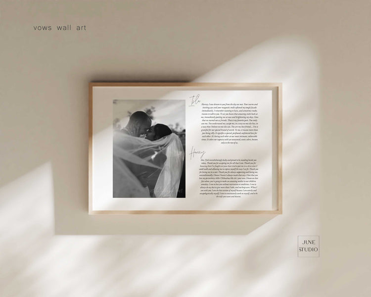 Modern Wedding Vow Art Wedding Vows Keepsake
