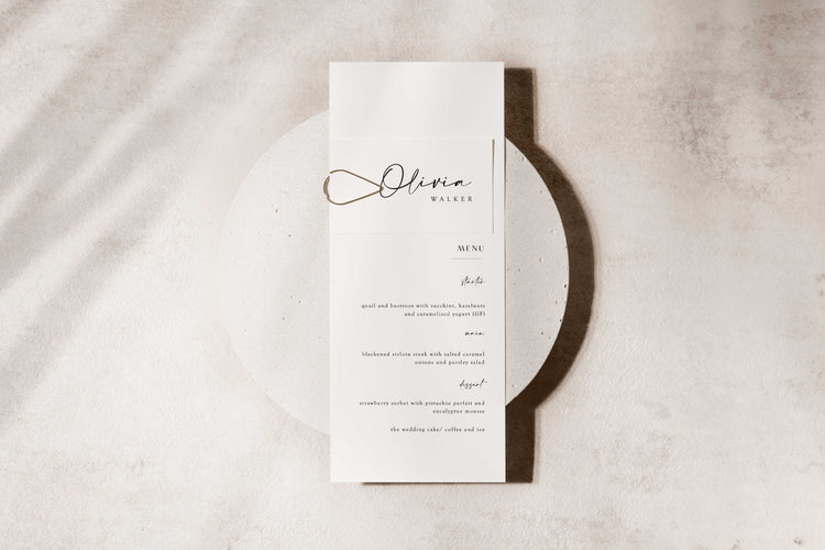 Minimalist Menu Card Template