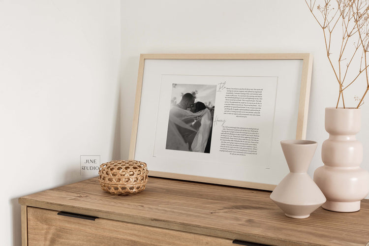 Modern Wedding Vow Art Wedding Vows Keepsake