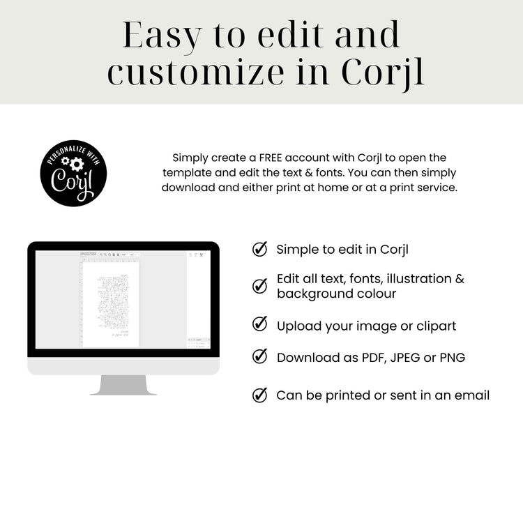 Minimalist Menu Card Template