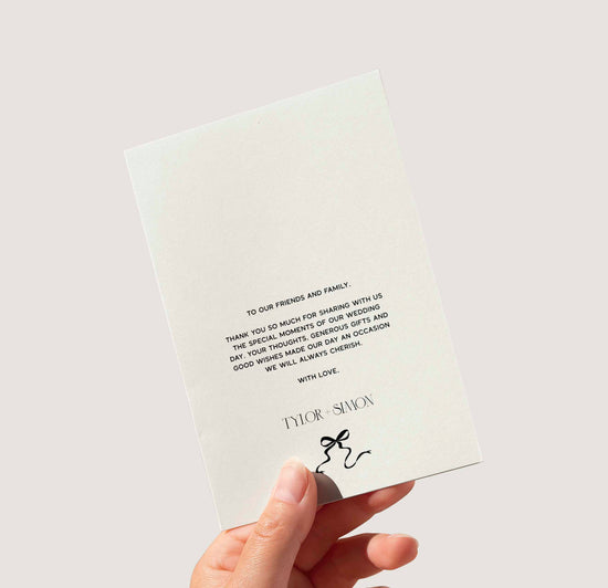 modern vintage wedding photo thank you card digital template, bow illustrated wedding thank you card, old money wedding aethetic, modern luxe wedding templates