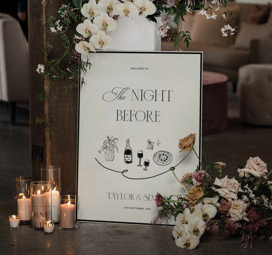 Old Money Rehearsal Dinner Welcome Sign Template