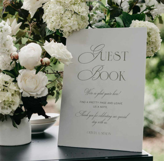 Sage Green Wedding Guest Book Sign Template